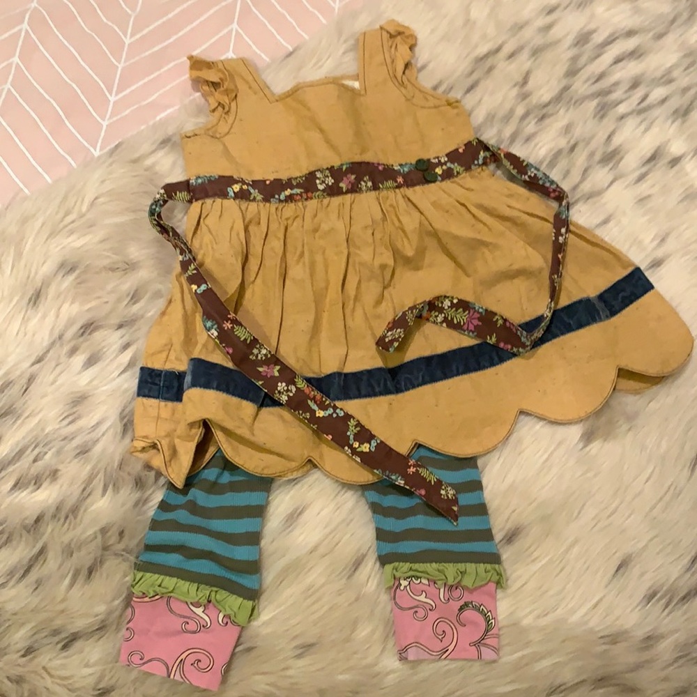 Matilda Jane dress and leggings, size 18 months